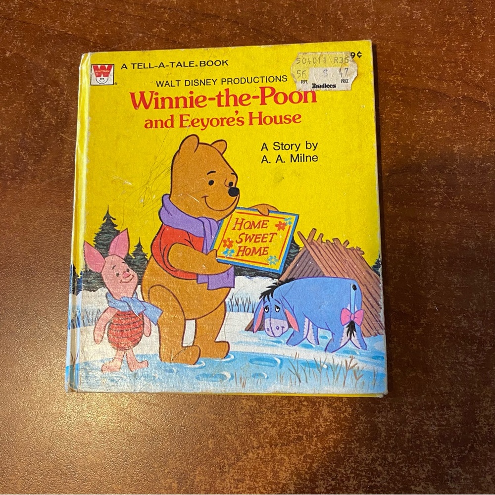 Winnie The Pooh and Eeyore's House Tell A Tale Book 1976